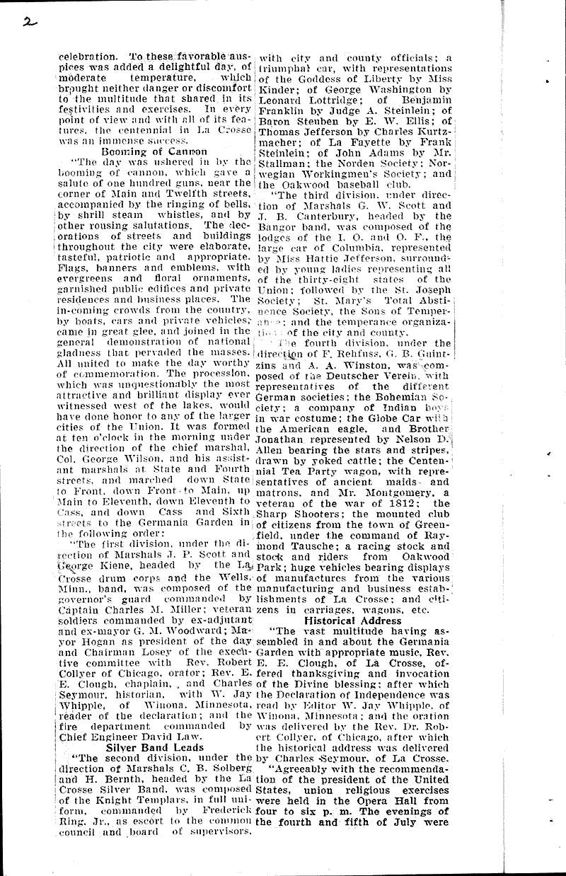  Source: La Crosse Tribune and Leader-Press Topics: Government and Politics Date: 1930-07-13