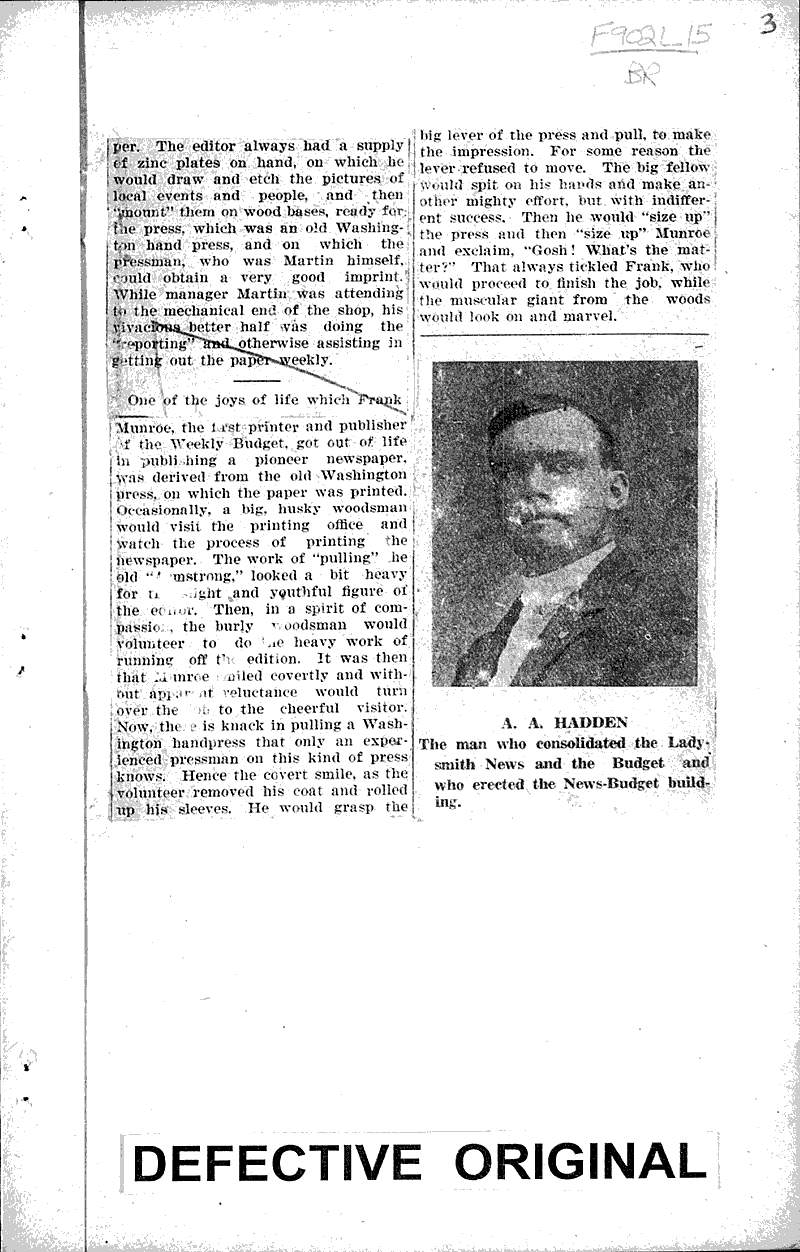  Source: Ladysmith News-Budget Date: 1922-04-14