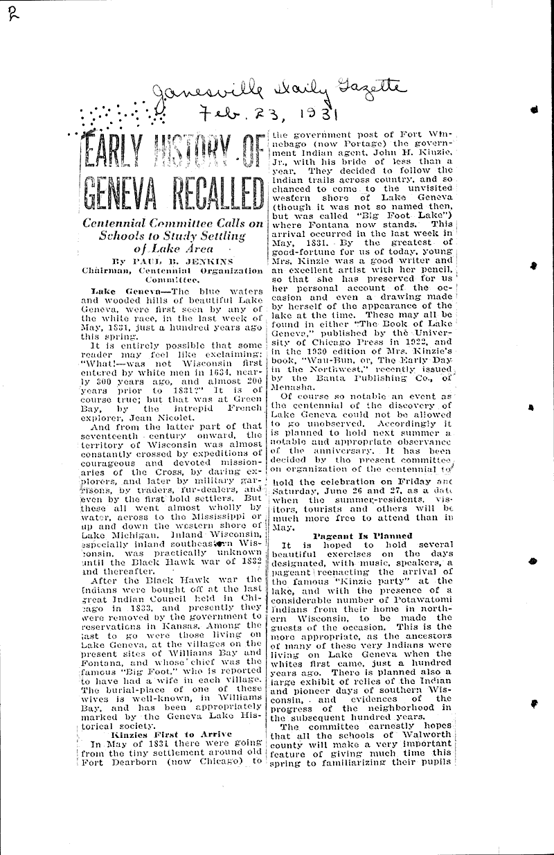  Source: Beloit News Date: 1930-11-01