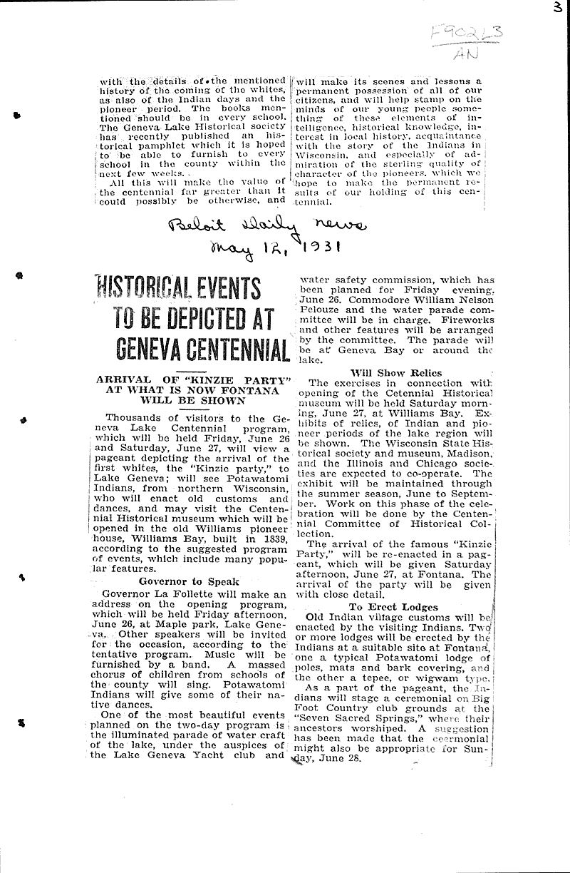  Source: Beloit News Date: 1930-11-01