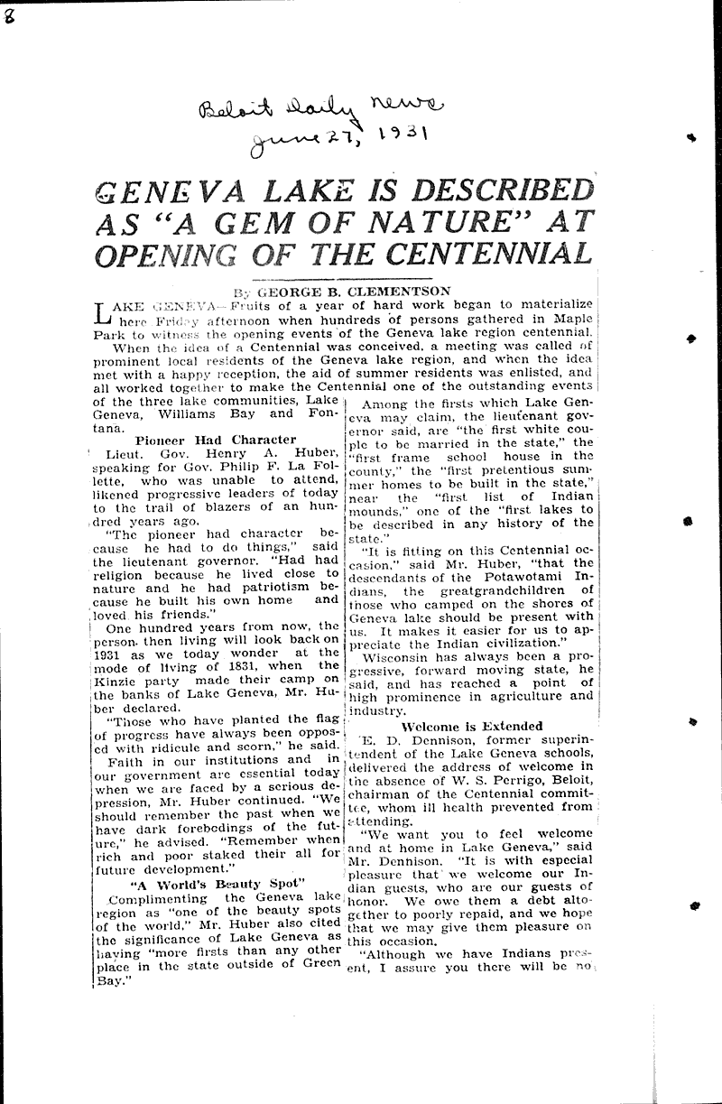  Source: Beloit News Date: 1930-11-01