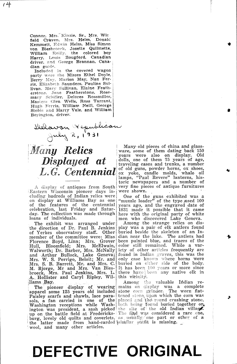 Source: Beloit News Date: 1930-11-01
