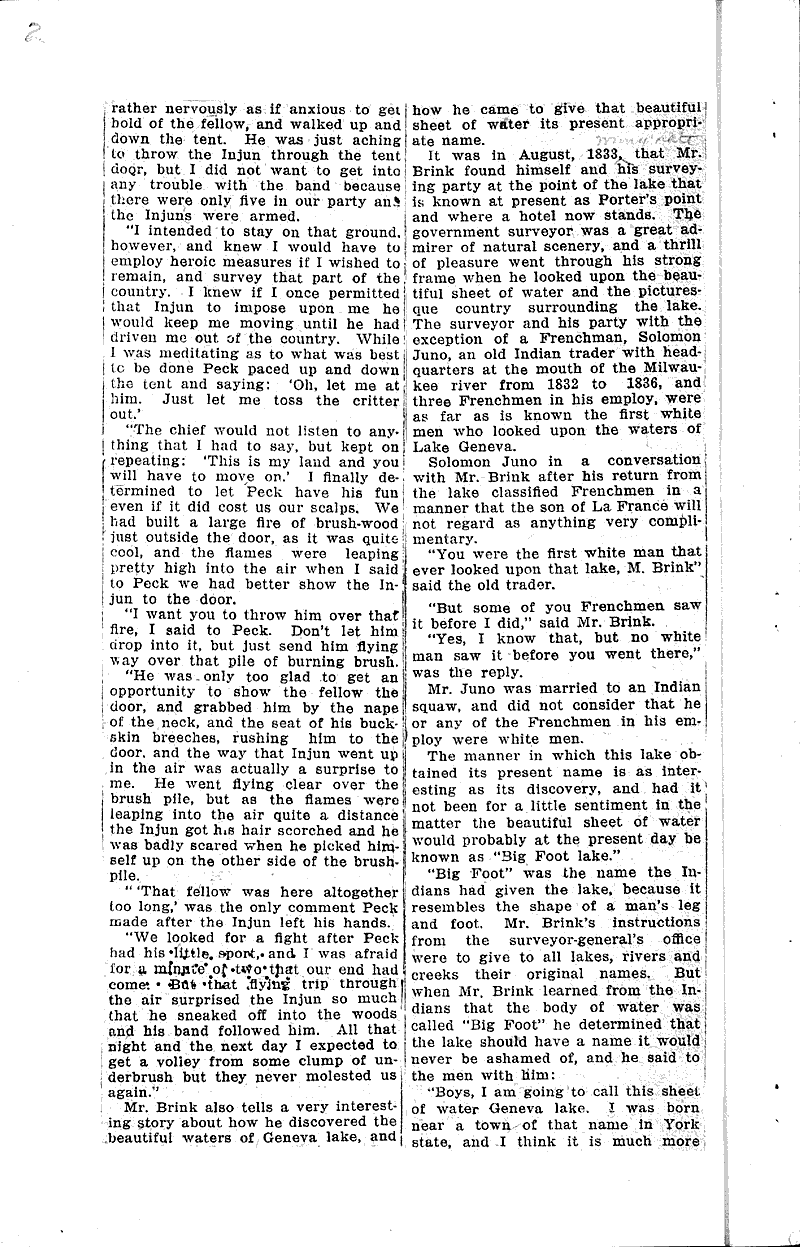 Old records tell story of the discovery and naming of beautiful Lake