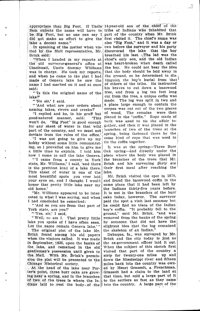 Old records tell story of the discovery and naming of beautiful Lake