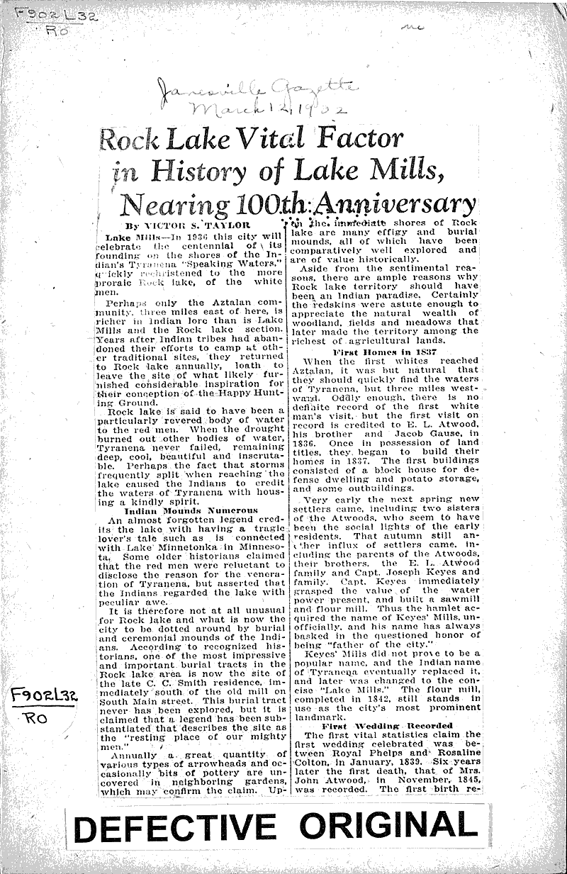  Source: Janesville Gazette Date: 1932-03-12