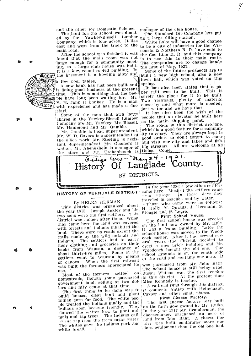  Source: Antigo Journal Date: 1921-05-12