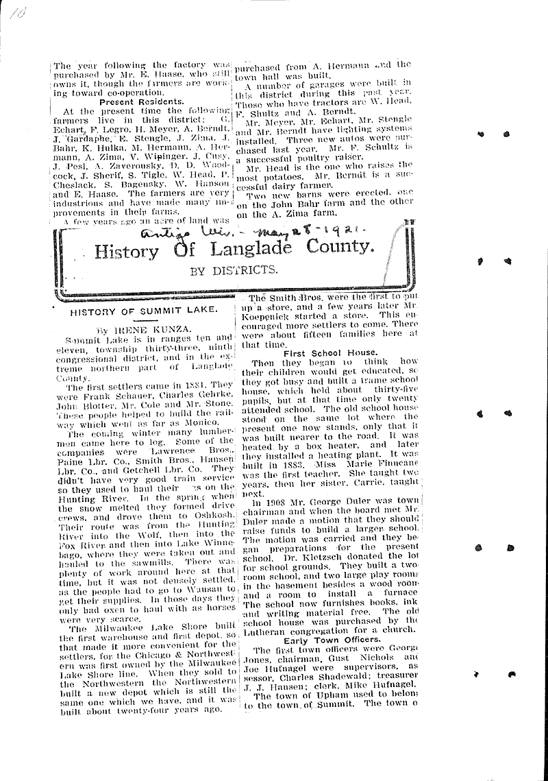  Source: Antigo Journal Date: 1921-05-12