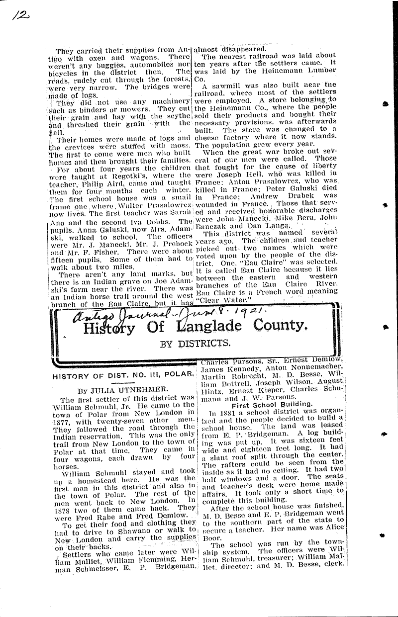  Source: Antigo Journal Date: 1921-05-12