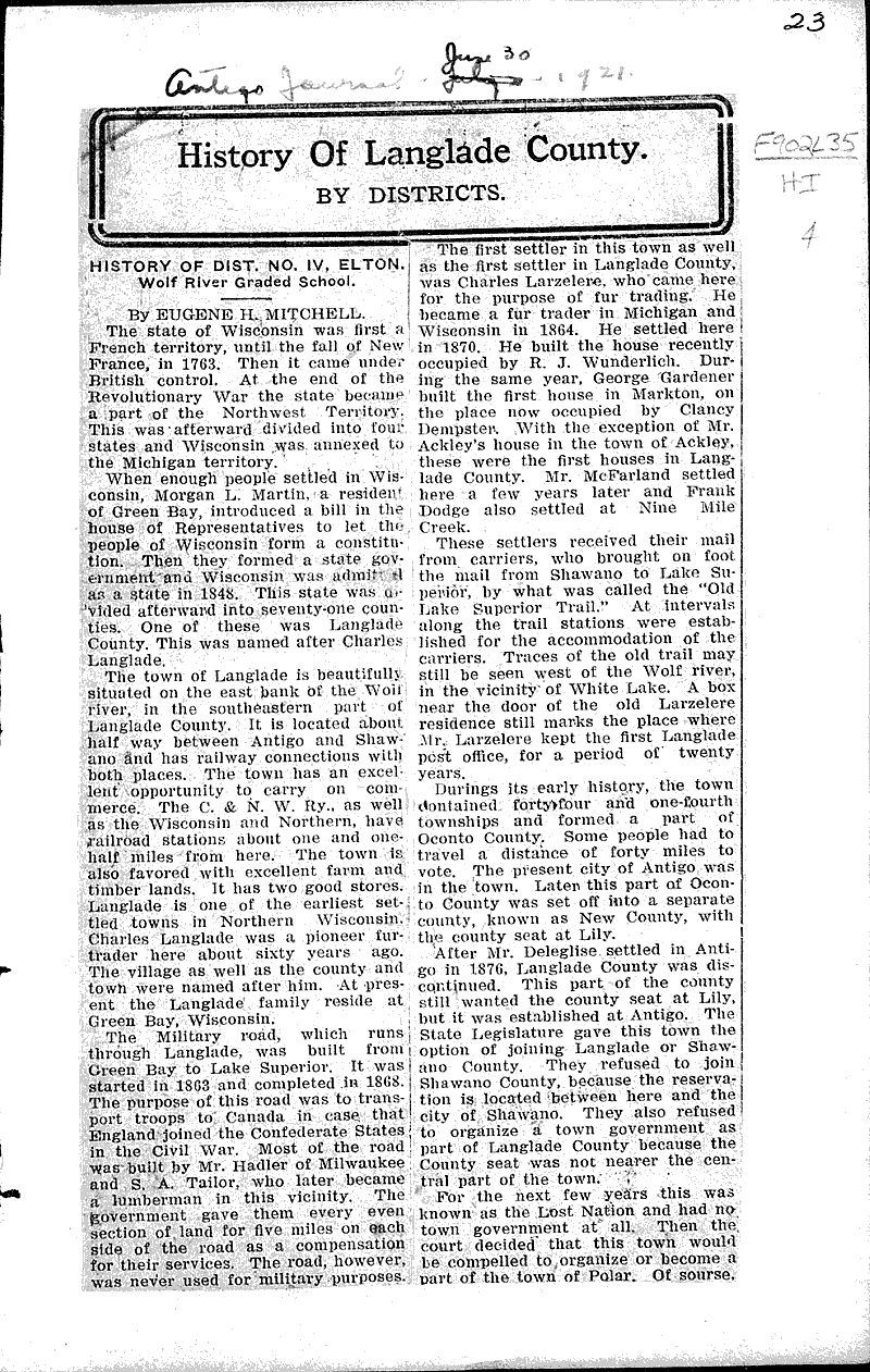  Source: Antigo Journal Date: 1921-05-12