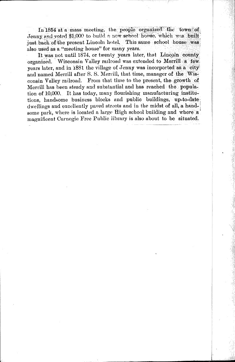  Source: Merrill Herald Date: 1910-01-15