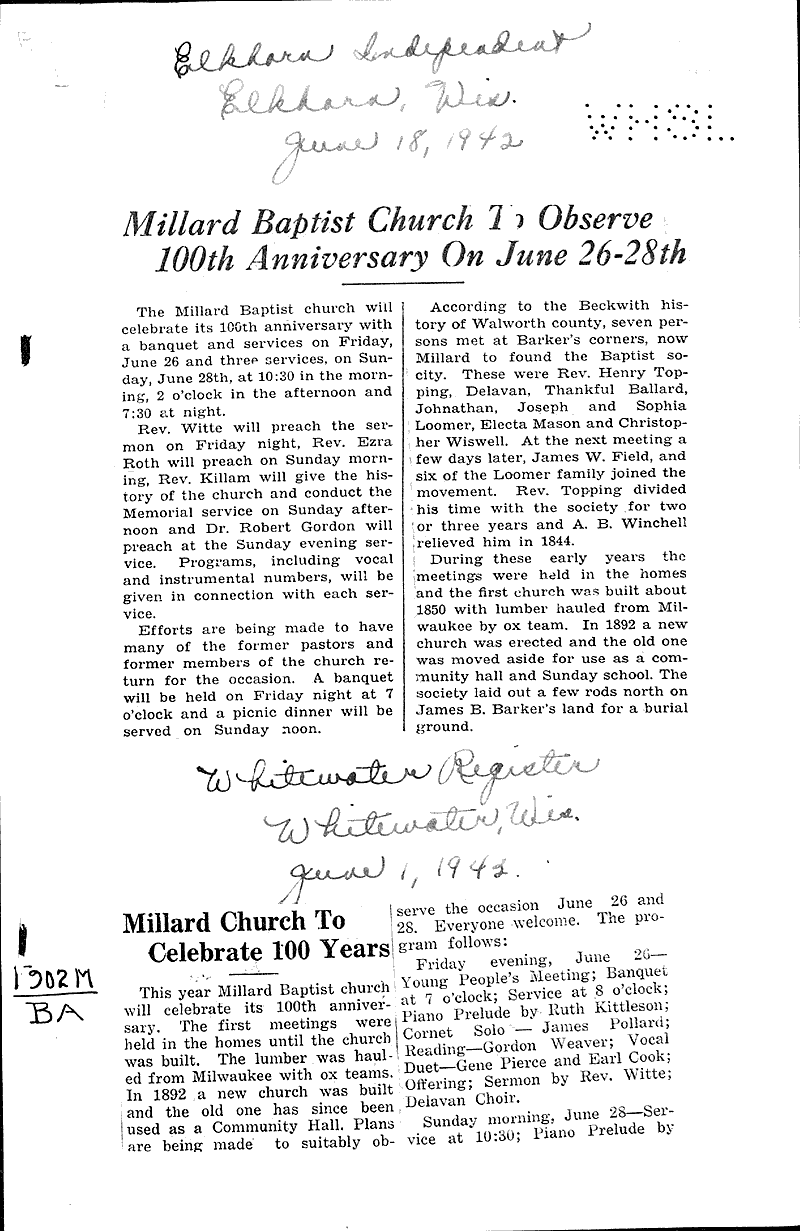  Source: Elkhorn Independent Topics: Church History Date: 1942-06-18