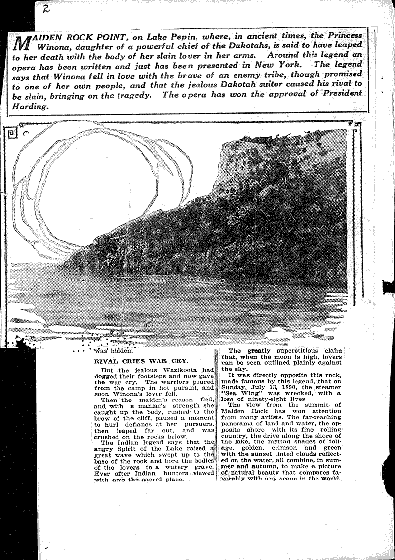  Source: Milwaukee Sunday Telegram Topics: Art and Music Date: 1923-04-22
