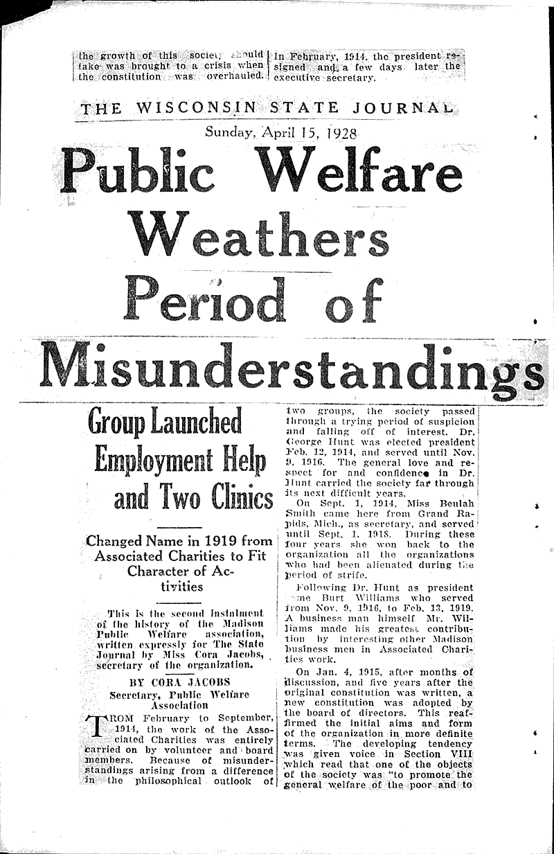  Source: Wisconsin State Journal Topics: Government and Politics Date: 1928-04-08