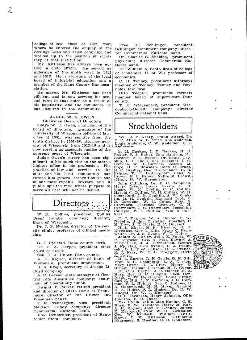  Source: Wisconsin State Journal Topics: Industry Date: 1922-09-27
