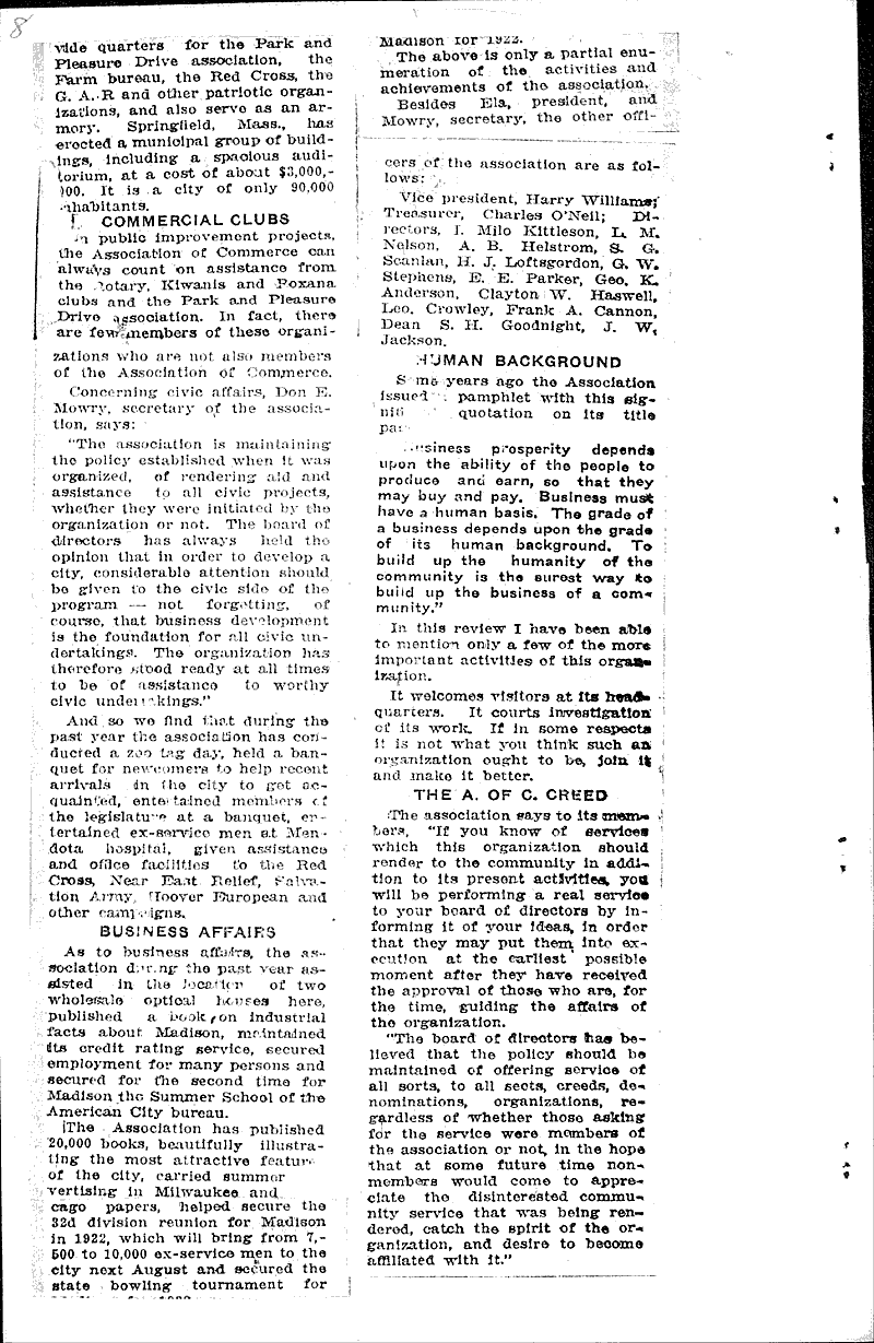 Source: Wisconsin State Journal Topics: Social and Political Movements Date: 1921-12-11