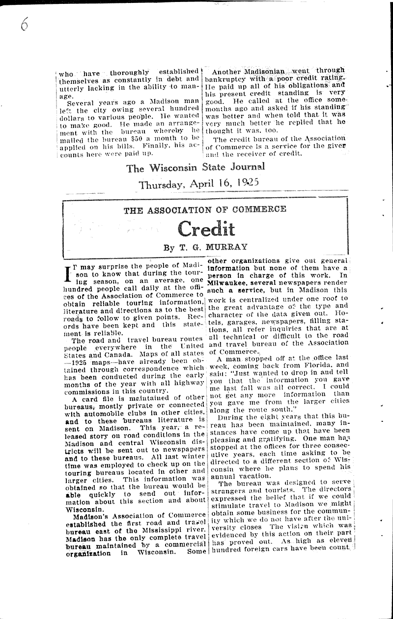 Source: Wisconsin State Journal Topics: Social and Political Movements Date: 1925-04-13