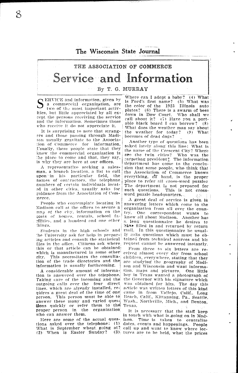  Source: Wisconsin State Journal Topics: Social and Political Movements Date: 1925-04-13