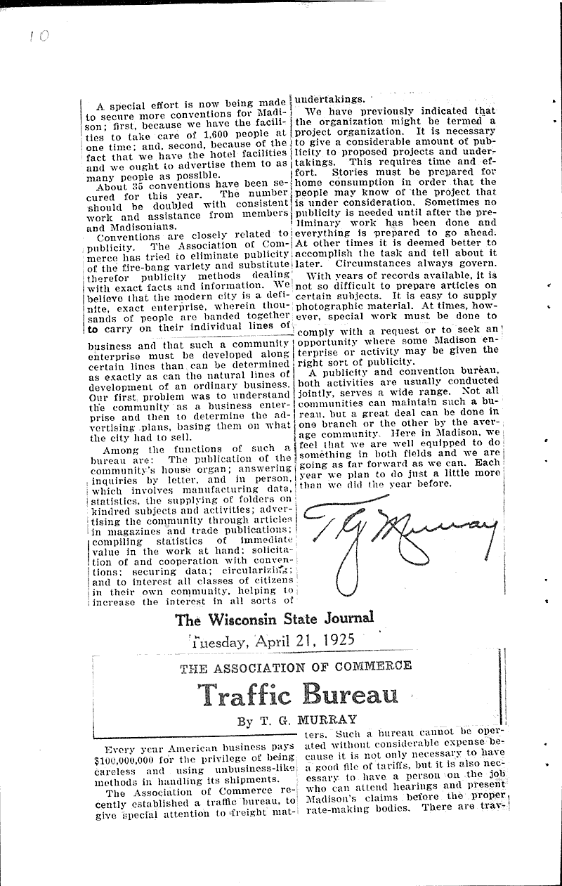  Source: Wisconsin State Journal Topics: Social and Political Movements Date: 1925-04-13