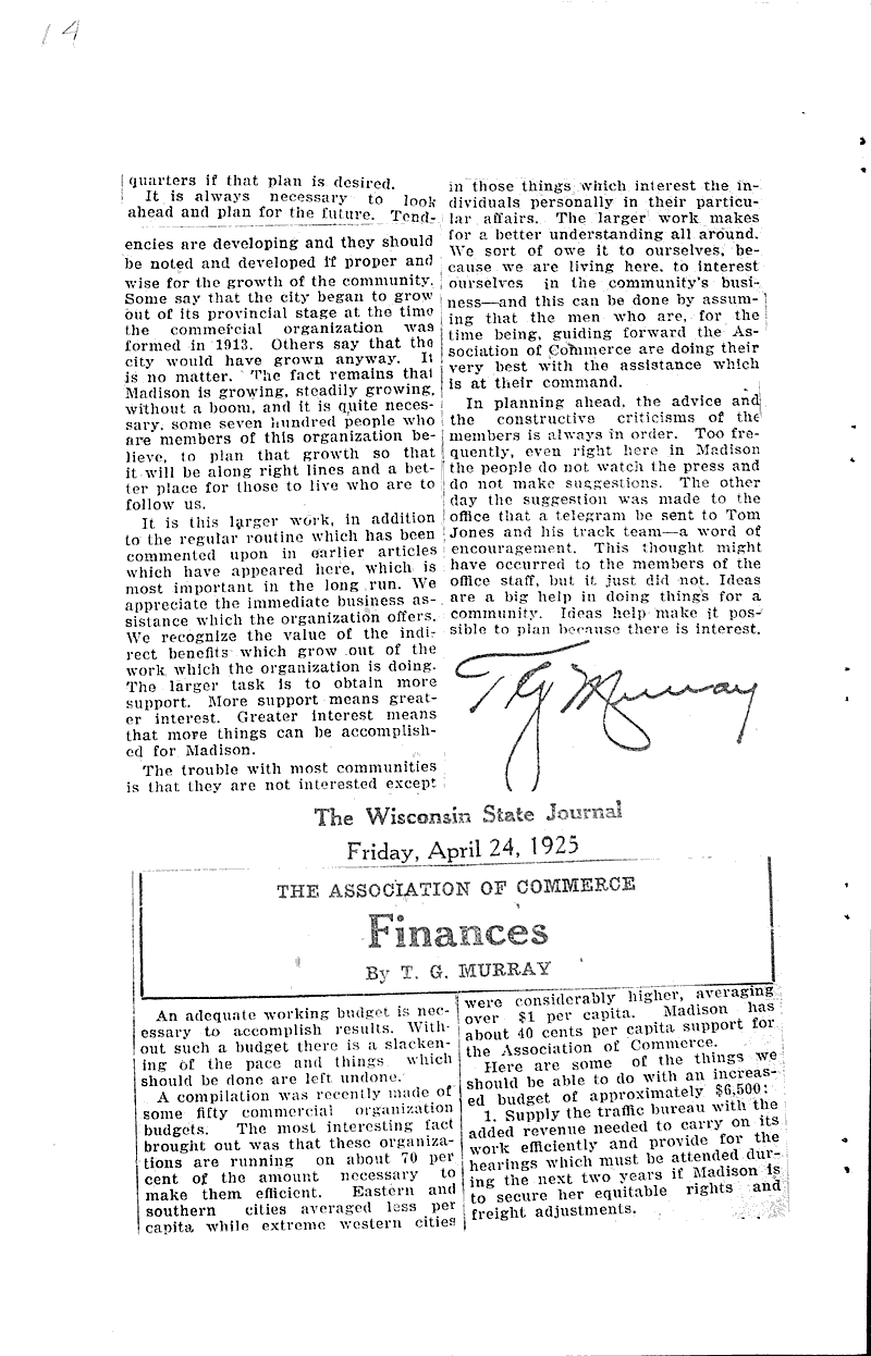  Source: Wisconsin State Journal Topics: Social and Political Movements Date: 1925-04-13