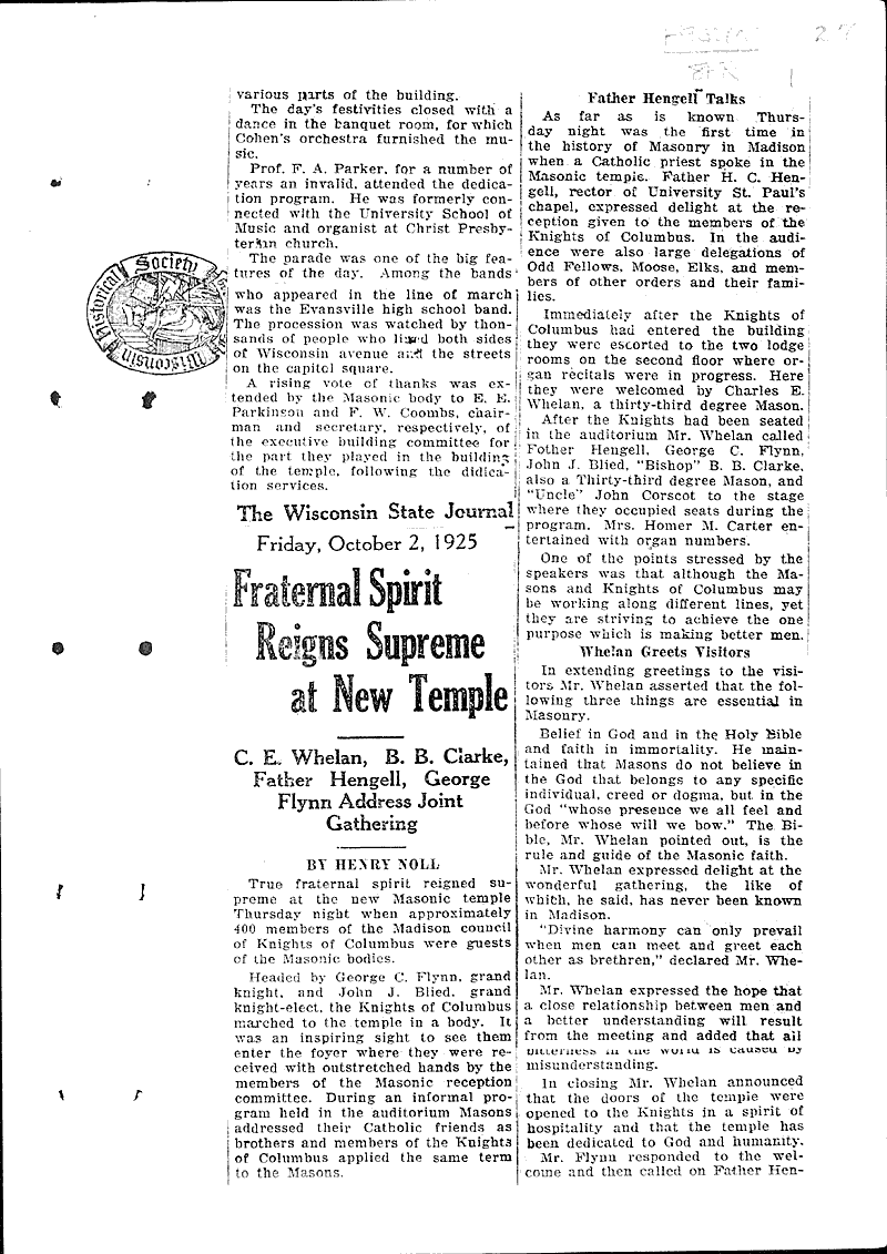  Source: Wisconsin State Journal Topics: Social and Political Movements Date: 1925-08-20