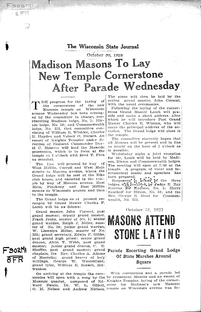  Source: Wisconsin State Journal Topics: Social and Political Movements Date: 1925-08-20