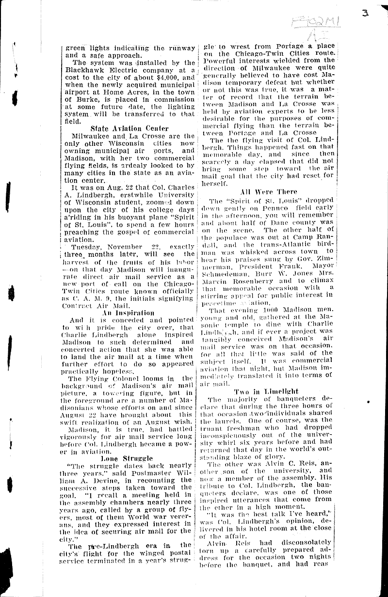  Source: Wisconsin State Journal Topics: Transportation Date: 1927-11-20