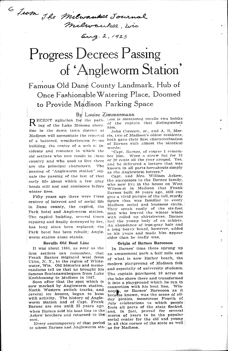  Source: Milwaukee Journal Topics: Architecture Date: 1925-08-02