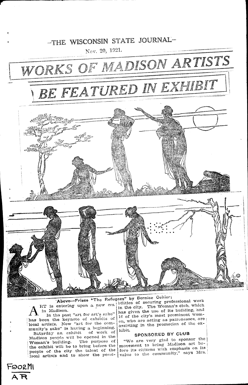  Source: Wisconsin State Journal Topics: Art and Music Date: 1921-11-20