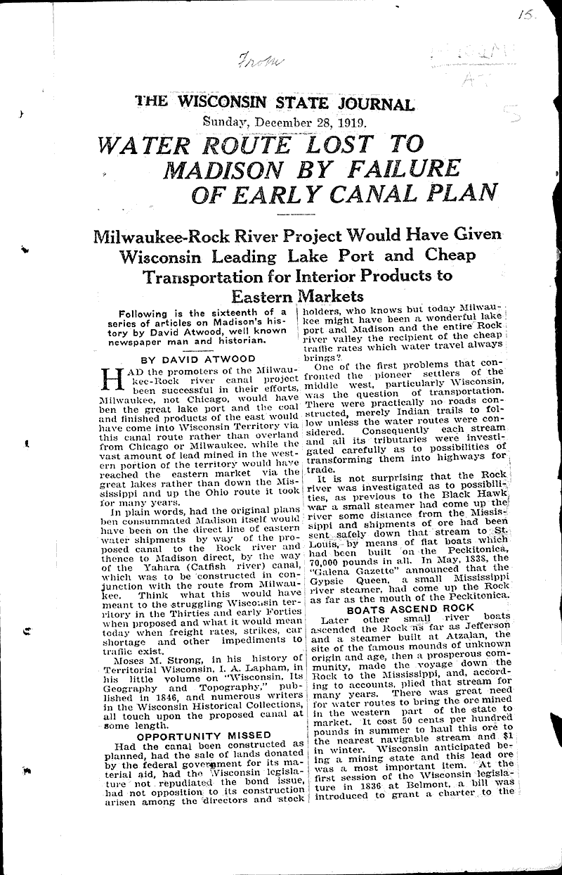  Source: Wisconsin State Journal Topics: Transportation Date: 1919-12-28