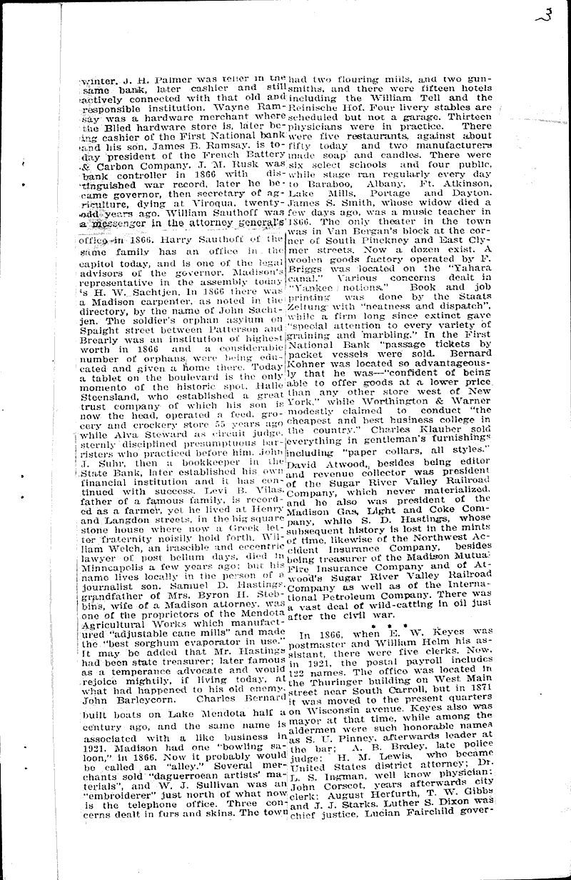  Source: Wisconsin State Journal Topics: Government and Politics Date: 1921-03-27