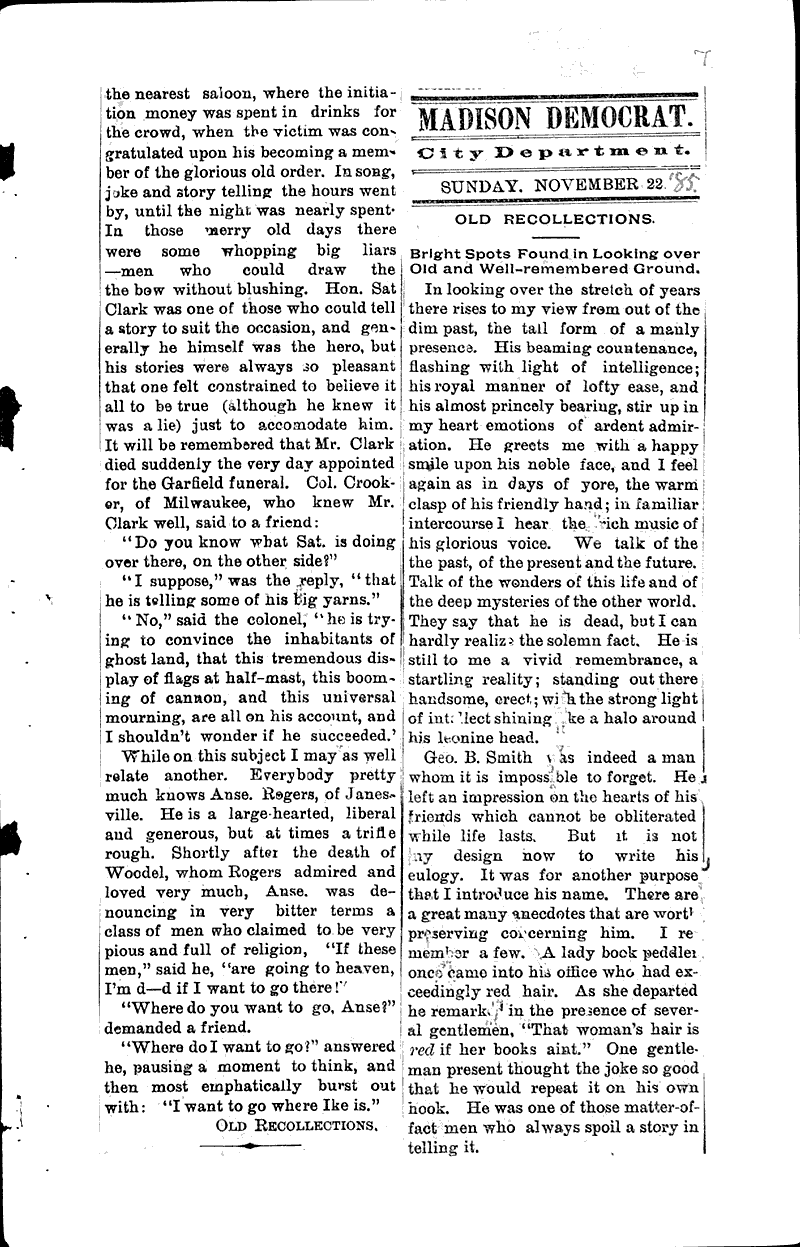  Source: Madison Democrat Topics: Government and Politics Date: 1885-11-12