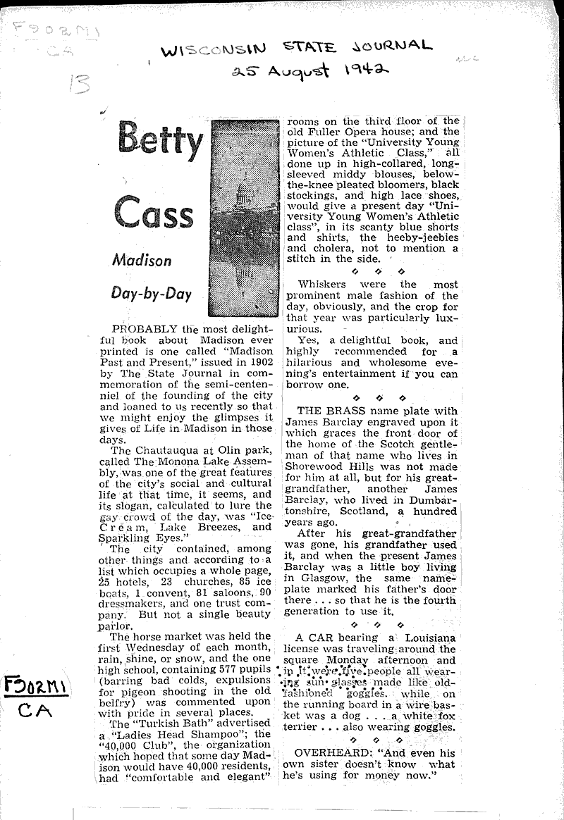  Source: Wisconsin State Journal Topics: Social and Political Movements Date: 1942-08-25