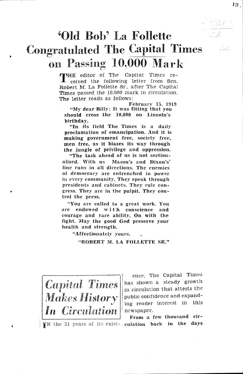  Source: Capital Times Topics: Industry Date: 1938-12-13