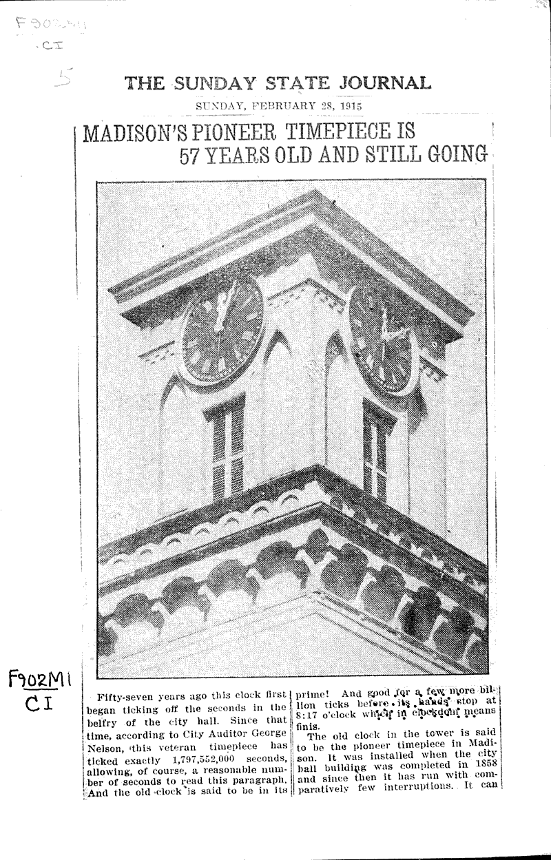  Source: Wisconsin State Journal Topics: Architecture Date: 1915-02-28