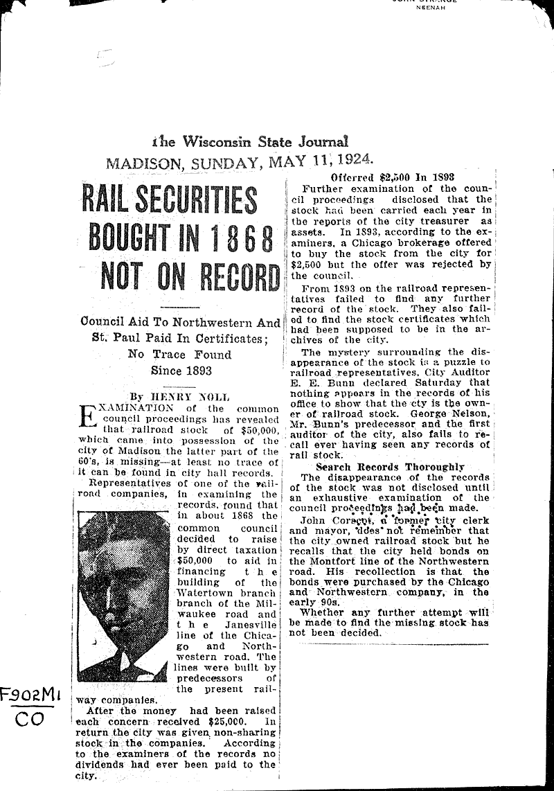  Source: Wisconsin State Journal Topics: Government and Politics Date: 1924-05-11