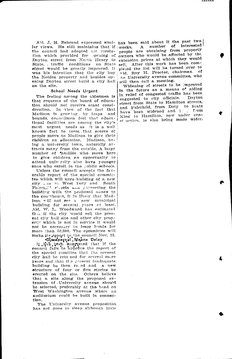  Source: Wisconsin State Journal Topics: Government and Politics Date: 1923-11-11