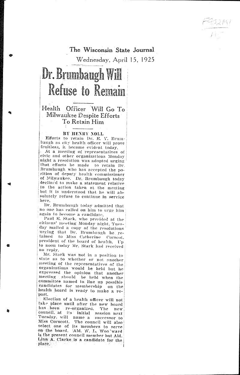  Source: Wisconsin State Journal Date: 1925-04-15