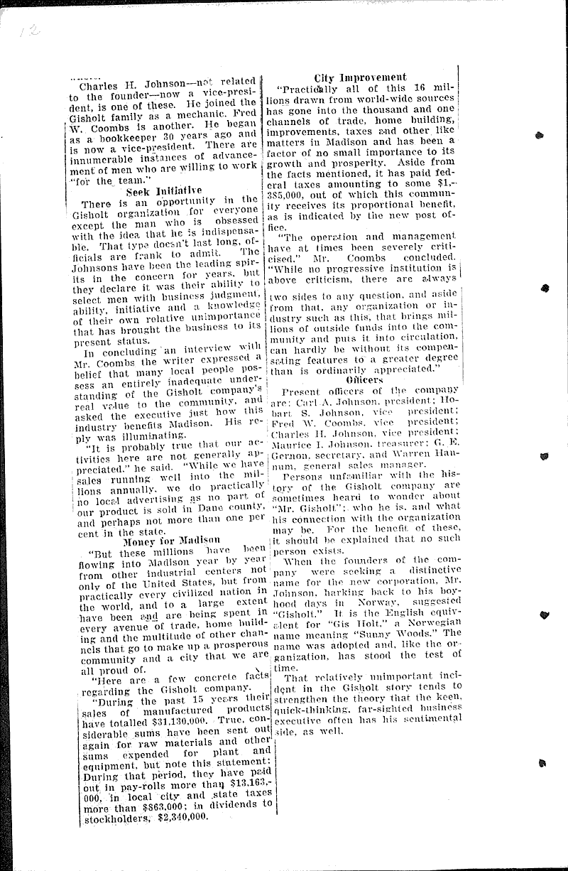  Source: Wisconsin State Journal Topics: Industry Date: 1927-02-12