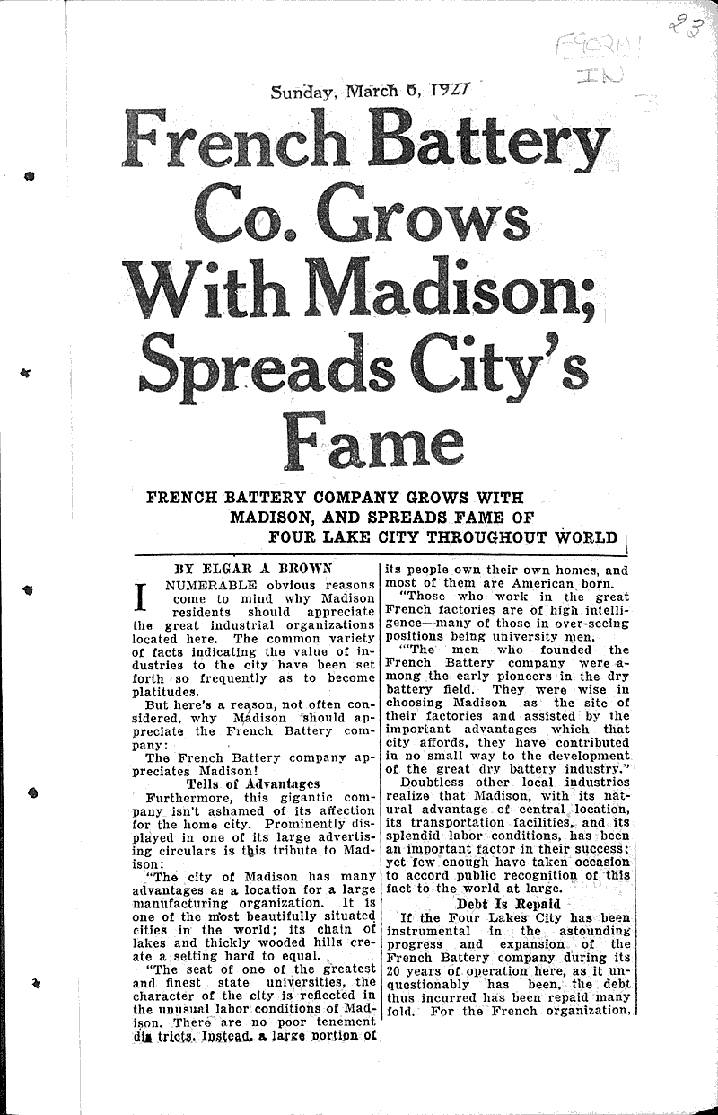  Topics: Industry Date: 1927-03-06
