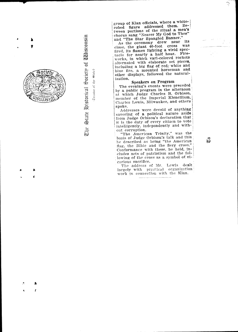  Source: Wisconsin State Journal Topics: Social and Political Movements Date: 1924-10-05