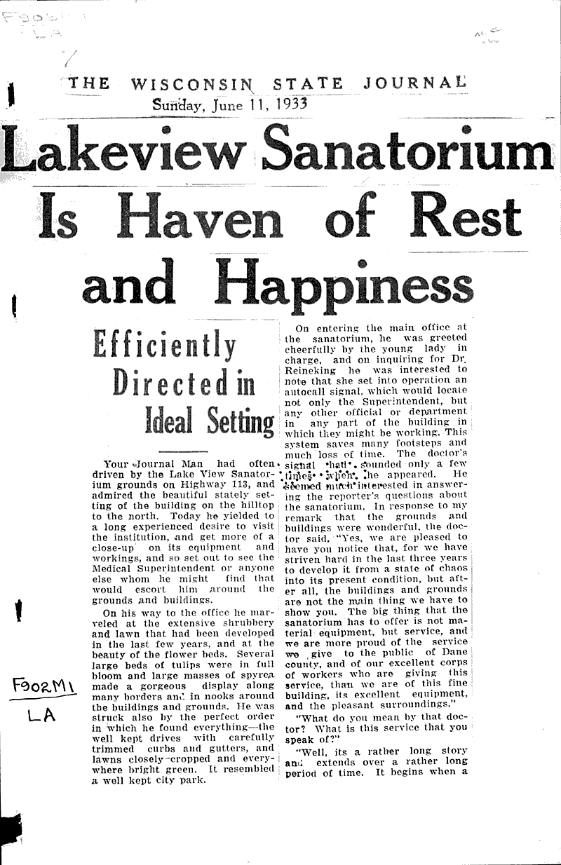  Source: Wisconsin State Journal Date: 1933-06-11