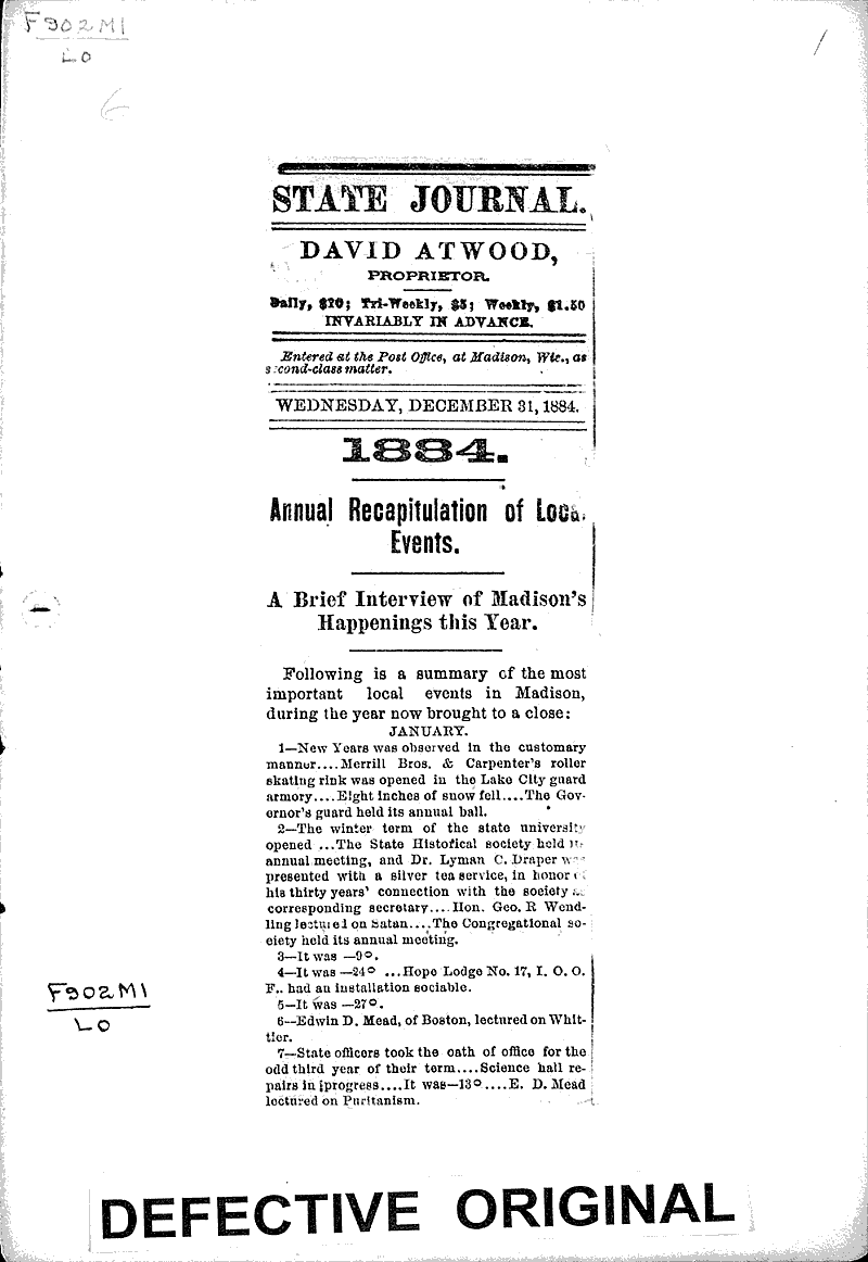  Source: Wisconsin State Journal Date: ????-12-31