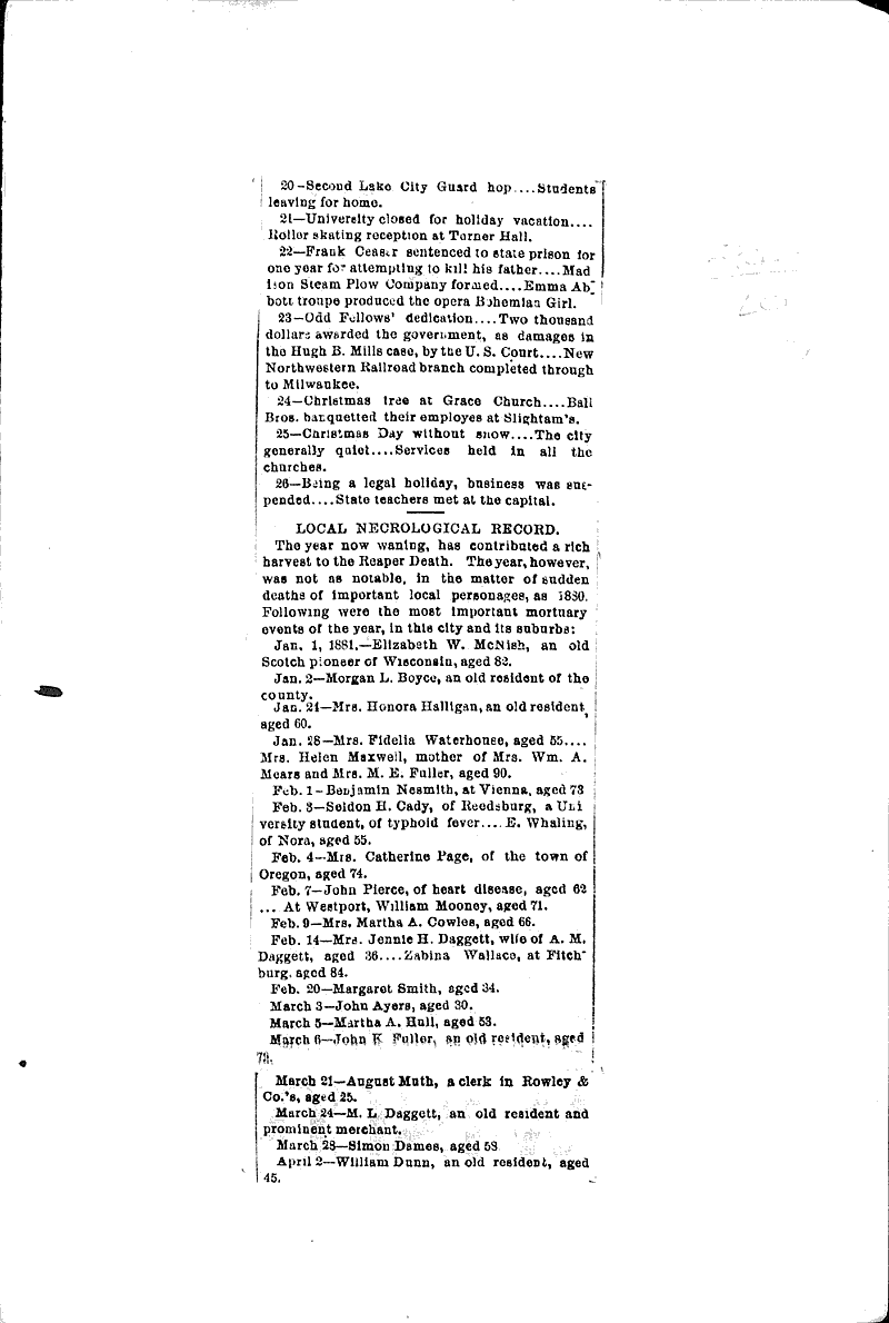  Source: Wisconsin State Journal Date: 1881-12-30