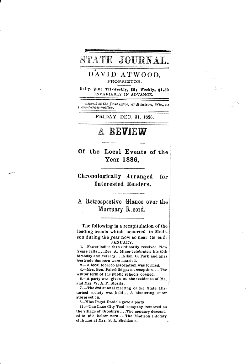  Source: Wisconsin State Journal Date: 1886-12-31