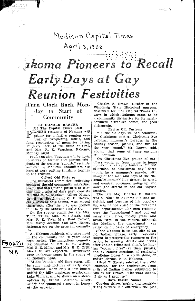  Source: Madison Capital Times Date: 1932-04-03