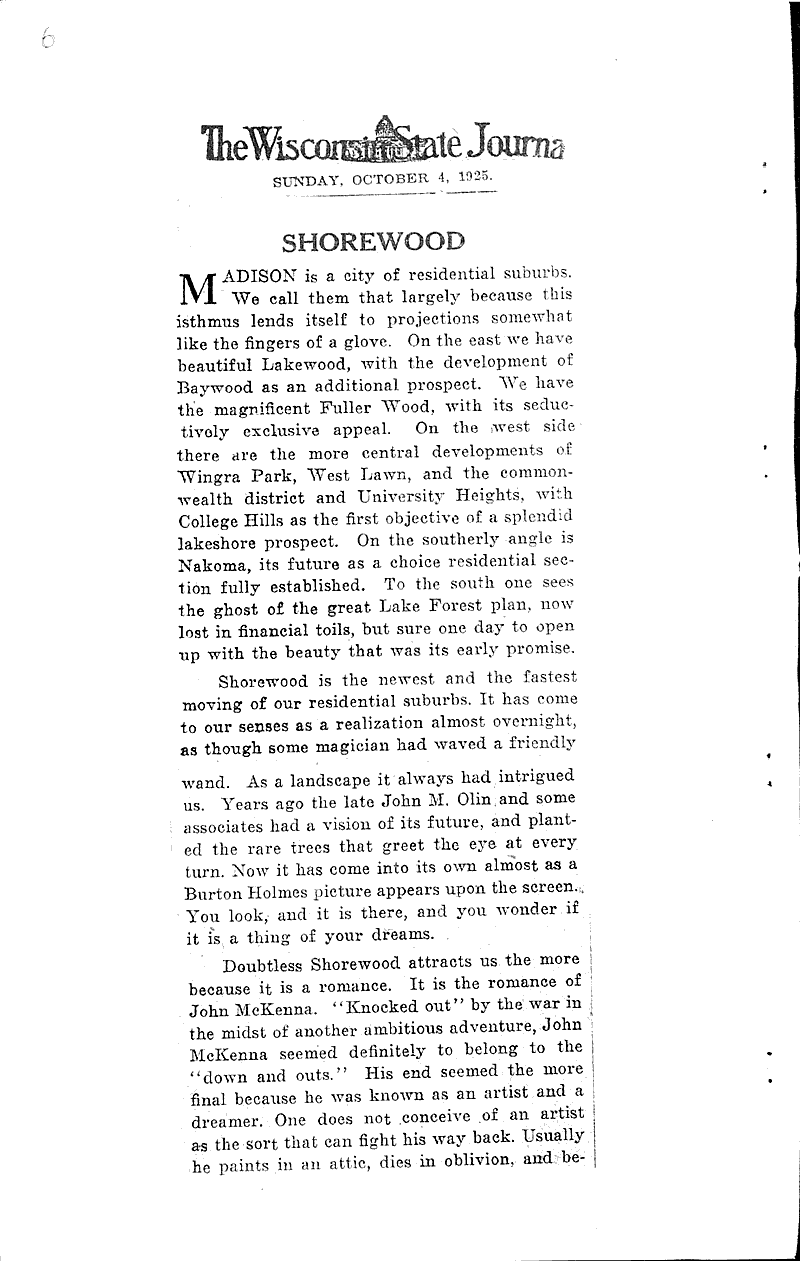  Source: Wisconsin State Journal Date: 1925-10-04