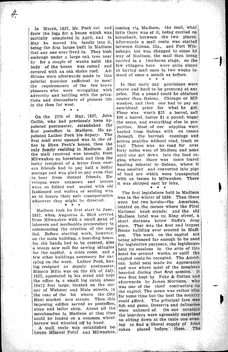 Early recollections of Madison Source: Madison Democrat Date: 1905-11-26