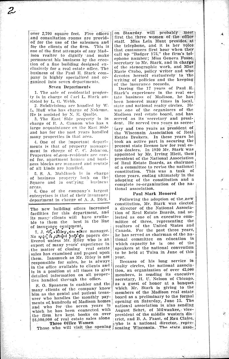  Source: Wisconsin State Journal Topics: Industry Date: 1926-05-14