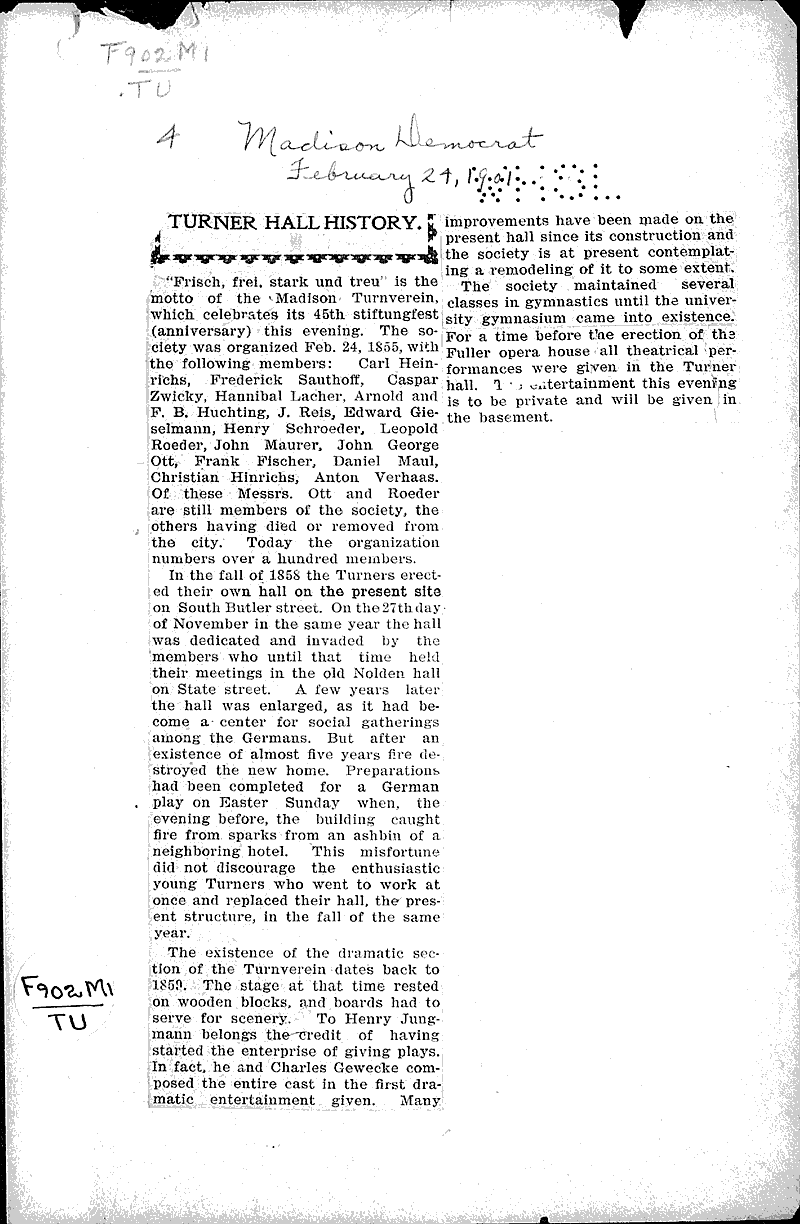  Source: Madison Democrat Topics: Architecture Date: 1901-02-24