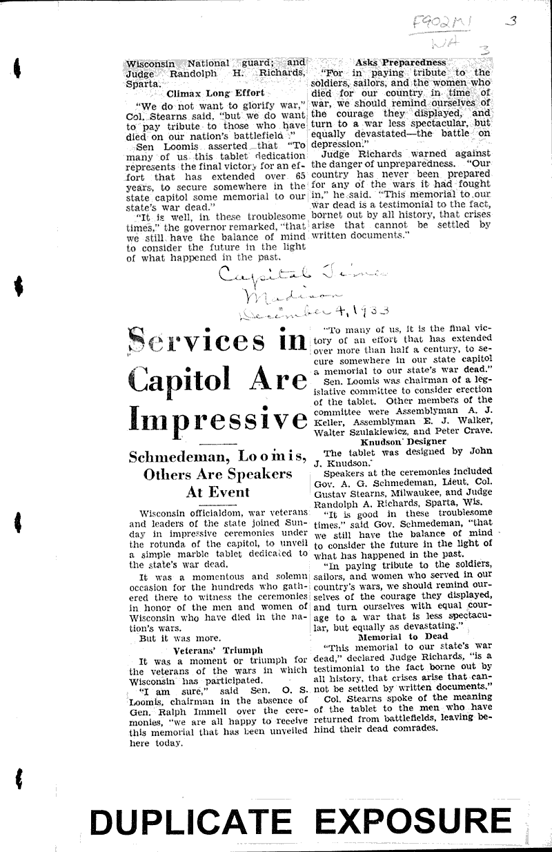  Source: Wisconsin State Journal Topics: Architecture Date: 1933-11-28